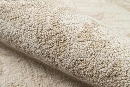 Miniatura 5 de Momeni Cosette - Alfombra de lana de 2 pies 3 pulgadas x 8 pies, color beige