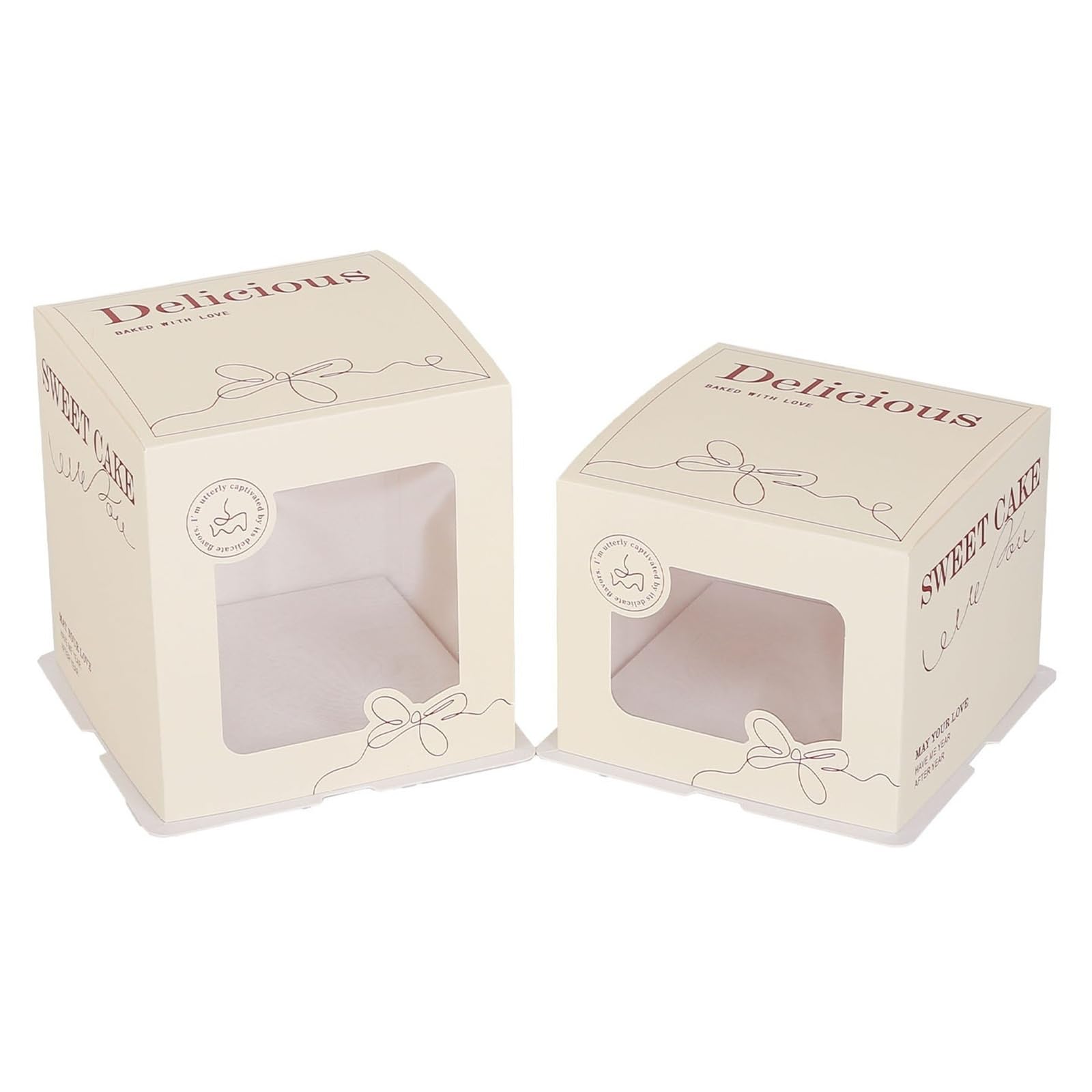 Finestra trasparente for scatole for torte 5 pezzi 2 in 1 da 5/6/8 pollici