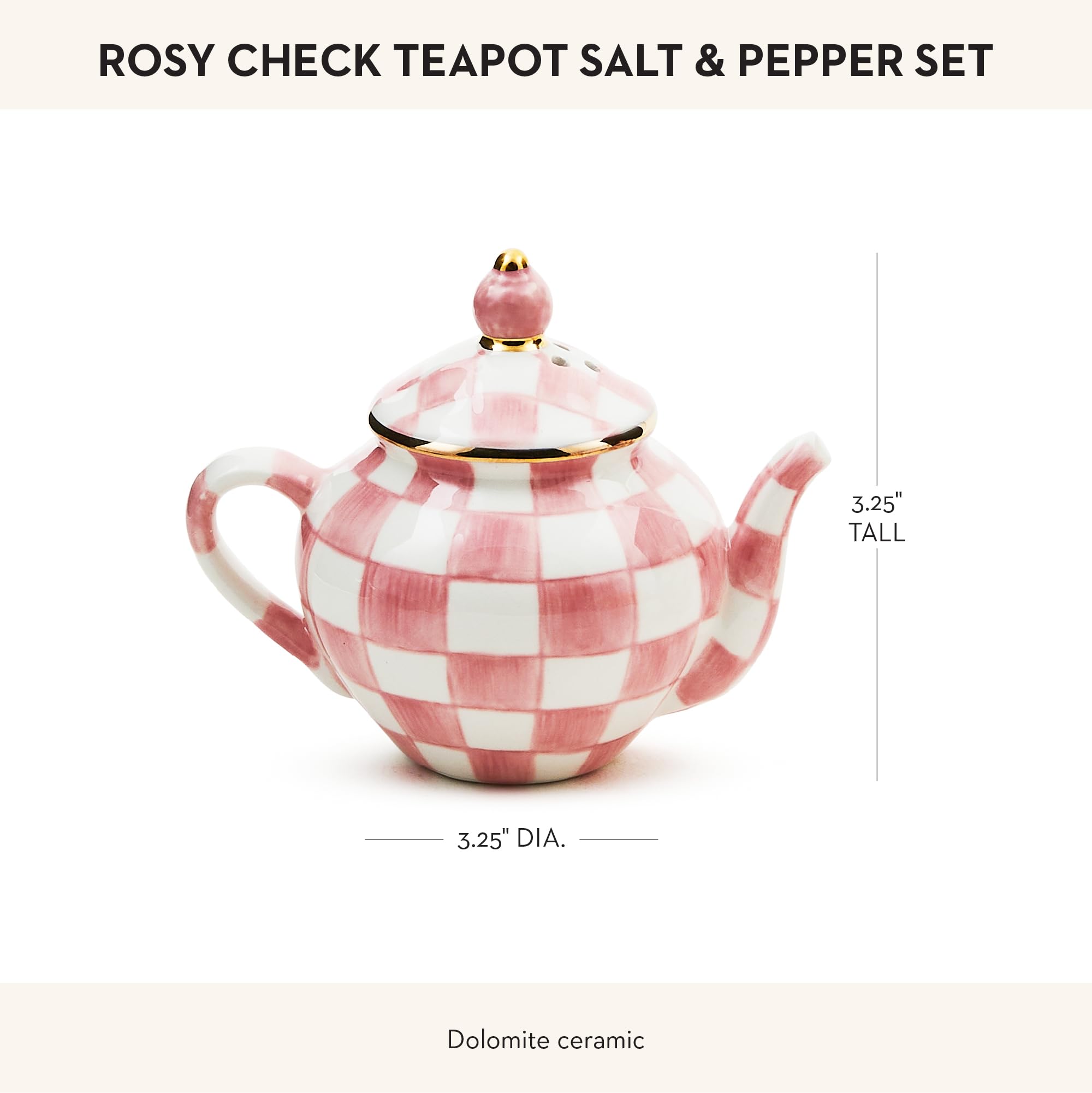 マッケンジーチャイルズ ロイヤルチェック　ティーポット　調味料入れ MacKenzie-Childs Royal Check 2-Qt. Tea Kettle | Horchow