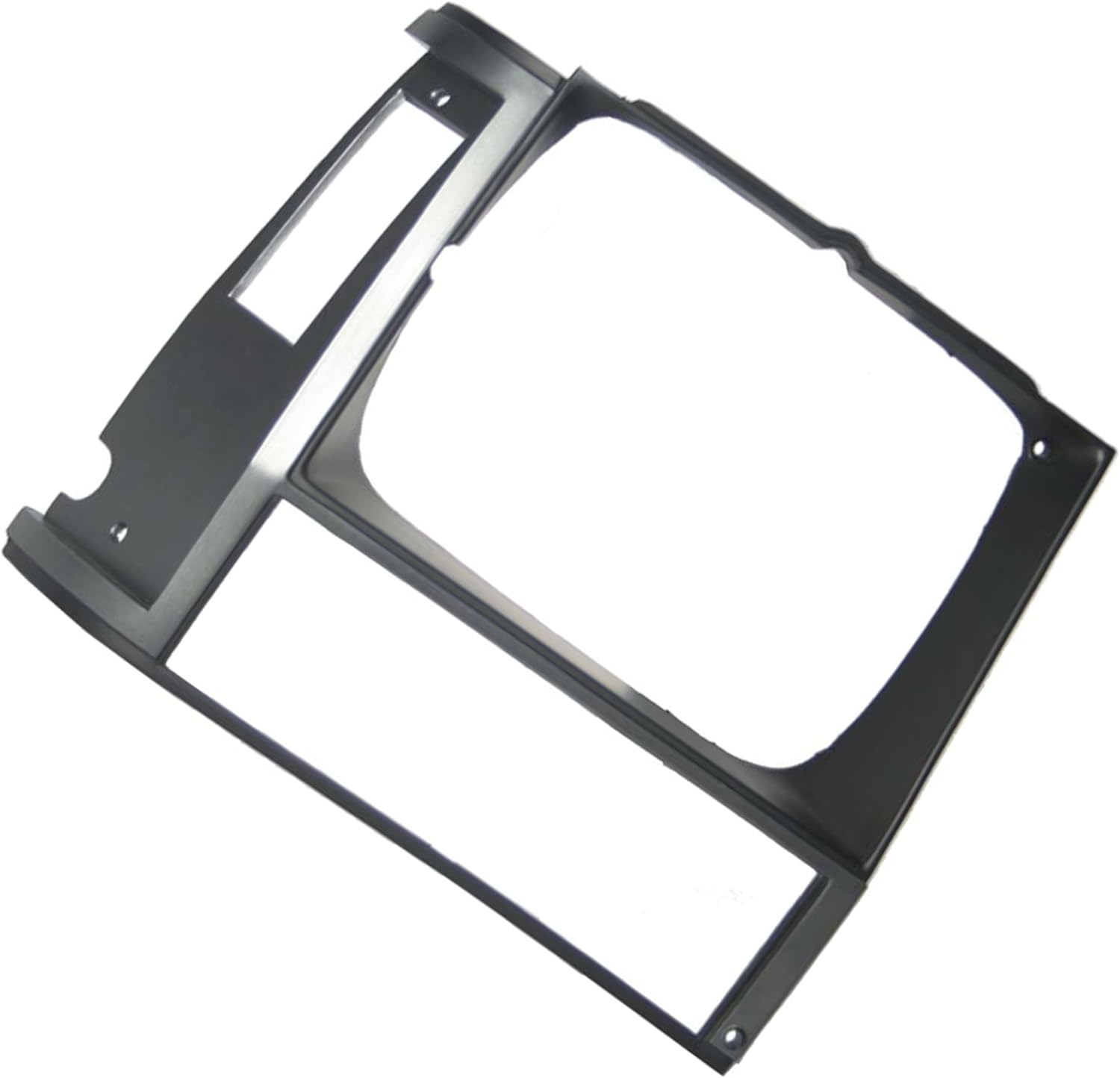 Front Driver & Passenger Side PAIR HeadLight Door Bezel, For 85-90 Jeep Cherokee, 86-90 Comanche, Gray Plastic Paint To Match Use With Single Head Light Type Only CH2512108 CH2513108 55000683 55000682