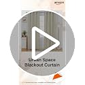 Image of Urban Space 80-85% True Blackout Curtains for Door, Gold Foil Printed Blackout Curtains, Blackout Decorative Door Curtain Eyelet with Tieback, 1 Piece Curtain for Living Room(Wave Beige, 7 Feet)