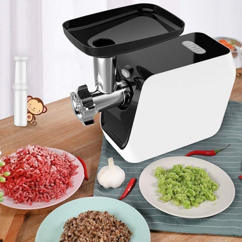 Electric Meat Grinder 500W Stainless Steel Meat Grinder Food Grinder with 2 Grinding Plates and Sausage Stuffing Tubes