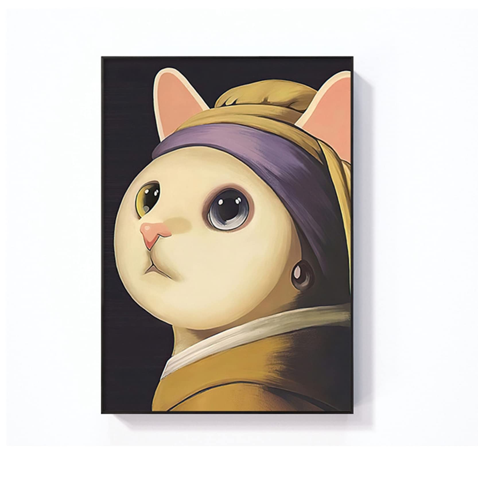 Amazon モナリザ アートパネル おもしろ キャラクター 人物画像 レトロ ポスターシー アートフレーム キャンバス パネル絵 お部屋を飾る 壁アート 現代 防水性 ダイニング お正月 新生活 店舗 新築祝い 額付き 可愛い モダン ウォールステッカー オンライン通販