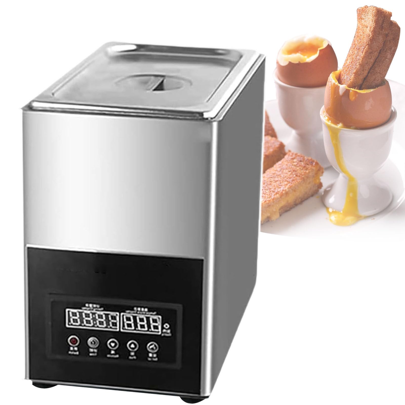 Hervidor De Huevos EléCtrico: Hasta 50 Huevos, Hervidor De Huevos De Aguas Termales Para Huevos Blandos, Semiduros O Duros, Hervidor De Huevos AutomáTico Inteligente Comercial De 9 L,220V