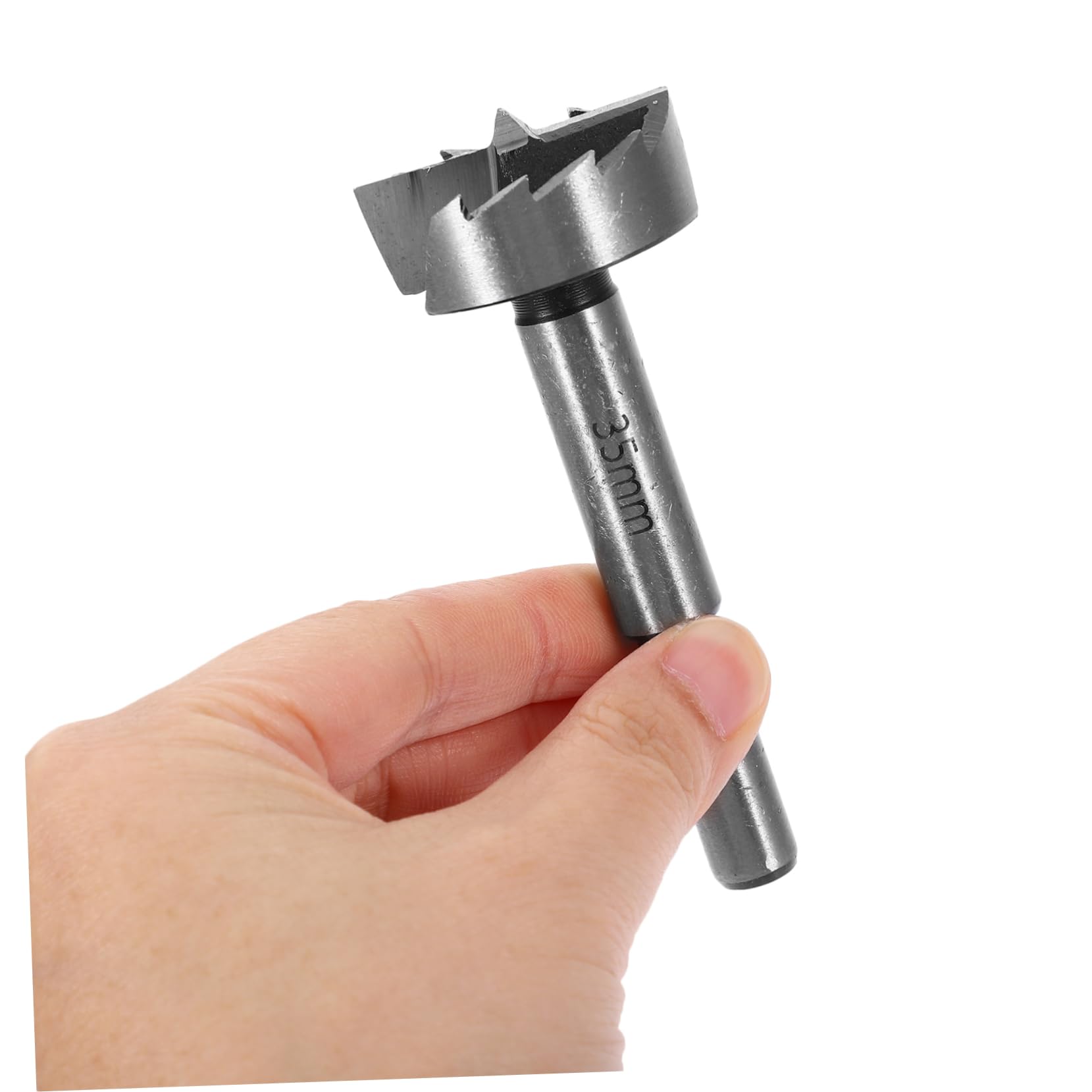 Unomor Wood Drill Bits 35mm Diameter Hardened Steel Round Handle Set of 6 Versatile for Woodworking Projects