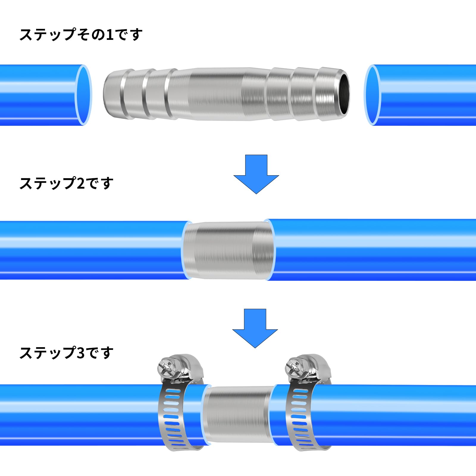 Amazon | TAILONZ PNEUMATIC 5箇ステンレスホースヘッドヘッド