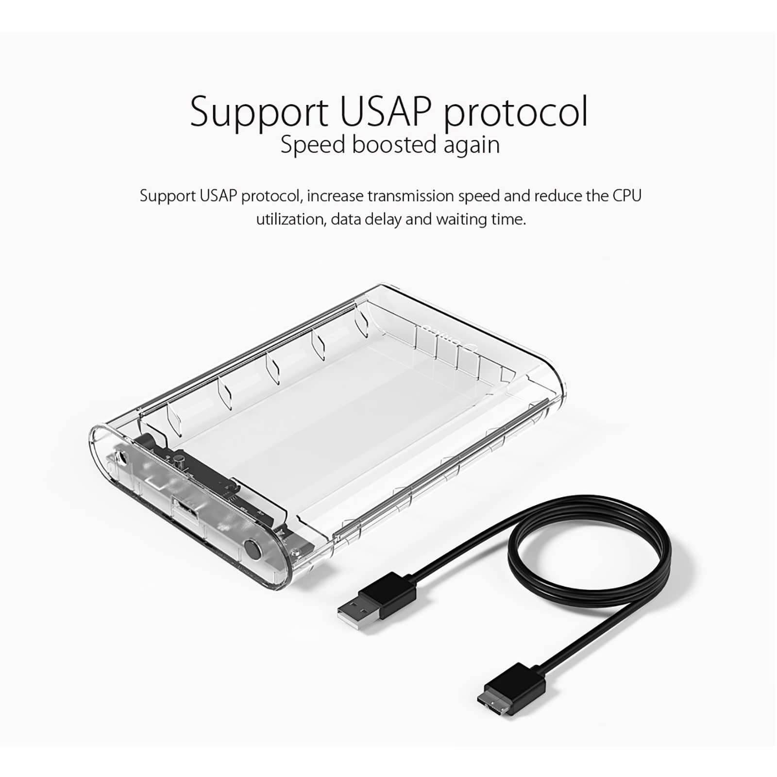 Obudowa Dysku Twardego, 3.5 ''HDD USB3.0 Do Obudowy Dysku Twardego SATA Do 2.5/3.5 Cala HDD SSD Box Adapter HD, Obsługa UASP, Obsługa Dużej Pojemności 8 TB