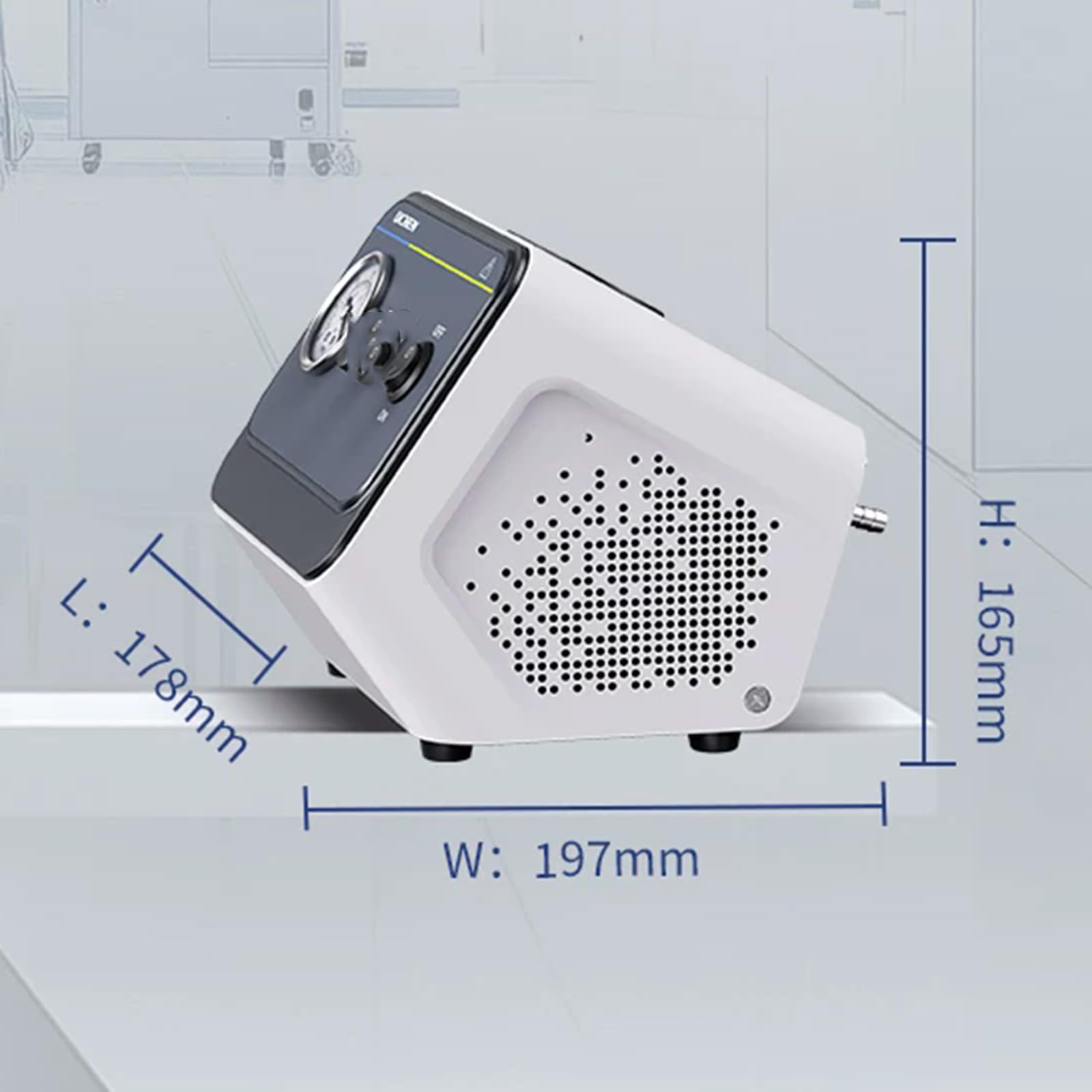 COYEUX Bomba De Vacío De Diafragma Sin Aceite, Bomba De Laboratorio Portátil De 35 W, -0,09 Mpa, Caudal De 15 L/min, Presión Positiva Y Negativa Ajustable, Funcionamiento Continuo, para Filtración De