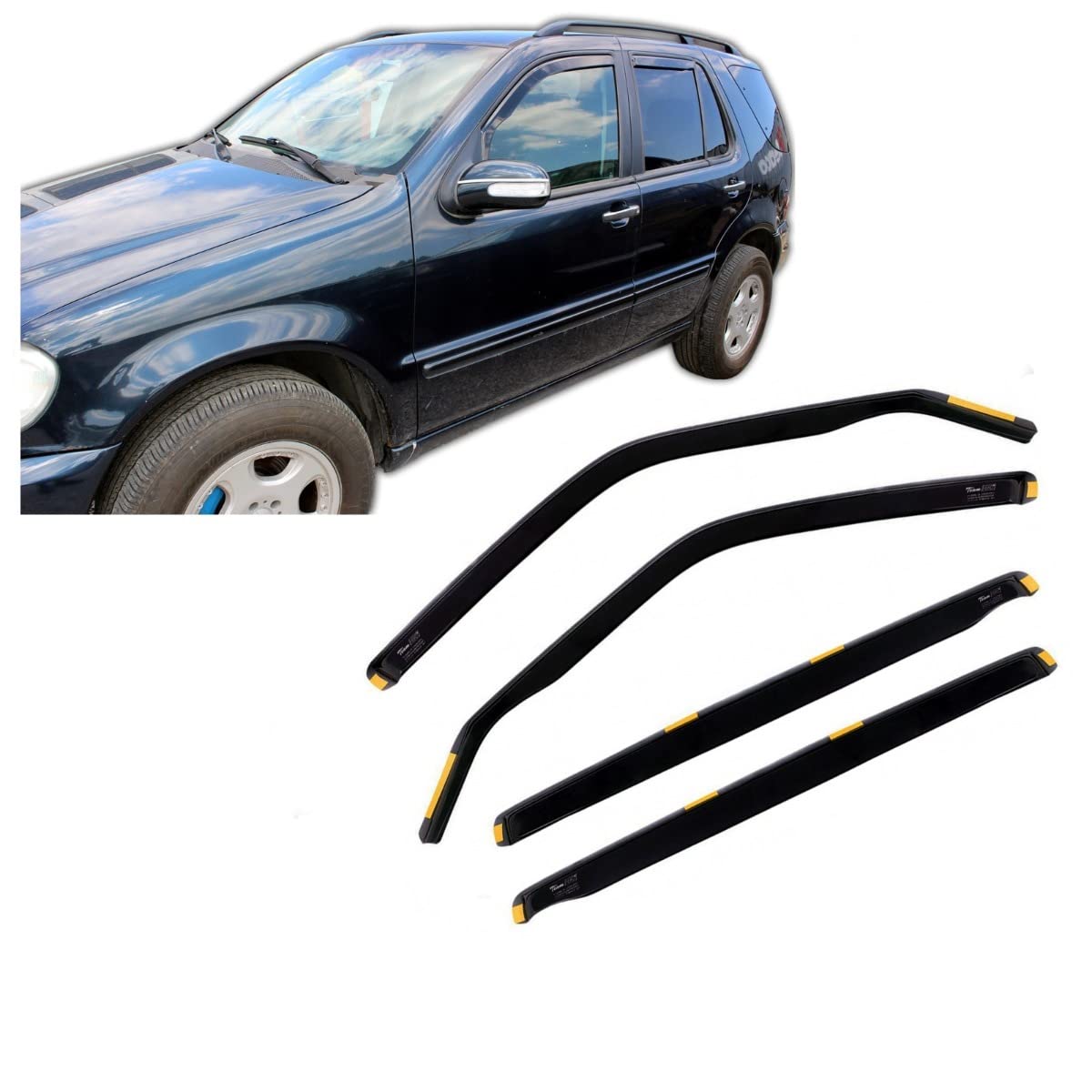 J&J AUTOMOTIVE Derivabrisas para Mercedes ML W163 1998-2005 4pcs