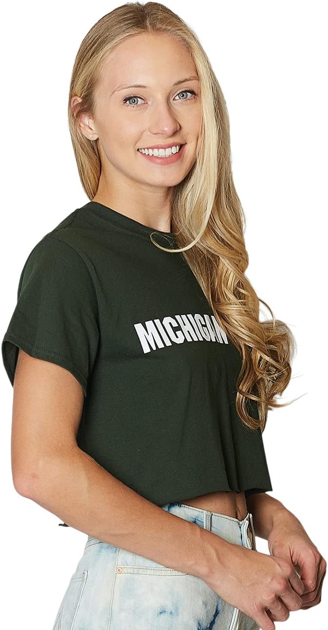 Lojobands Women's College Gameday Outfit T-Shirt Crop Tee Repeat Tee Tailgate Crop Top