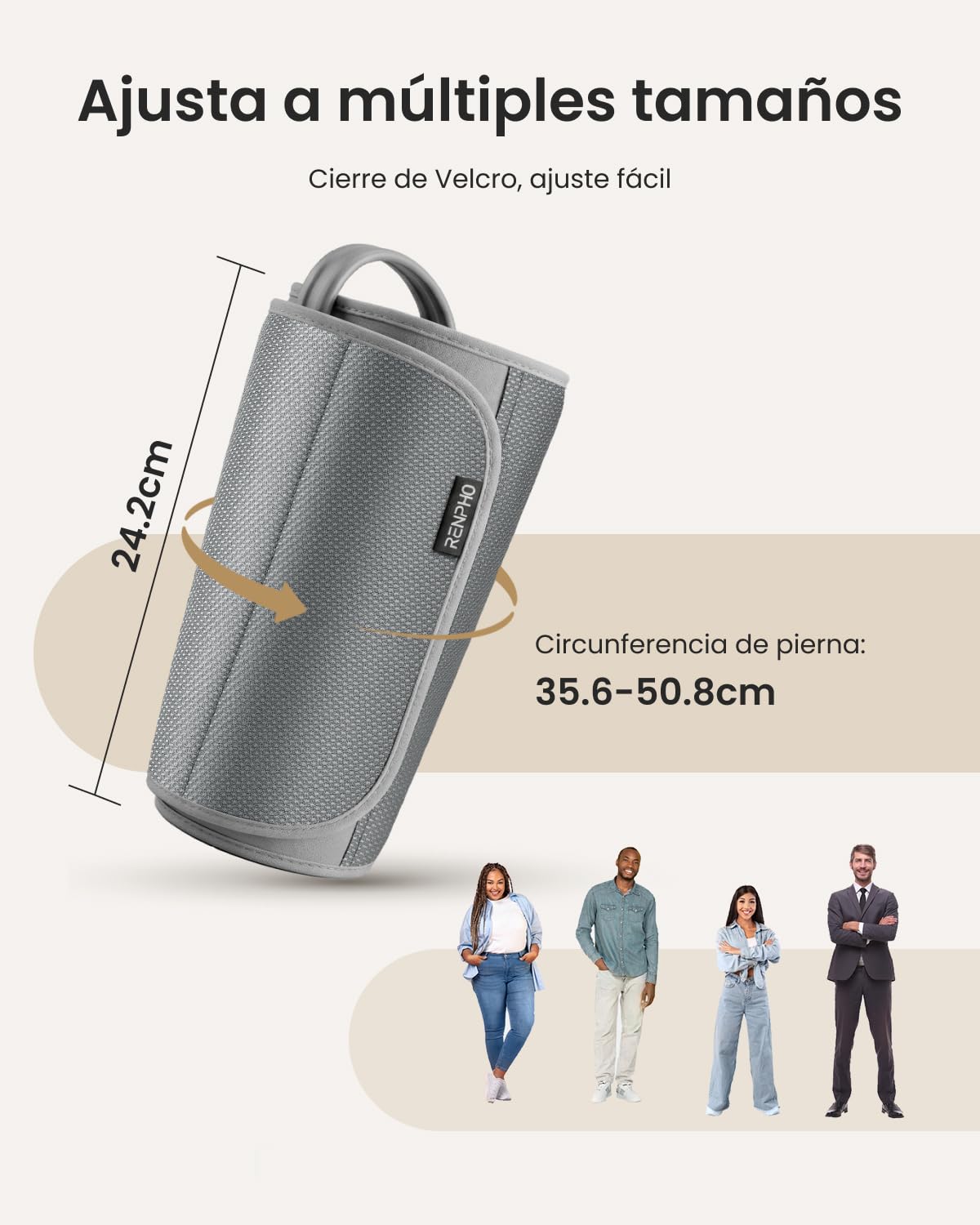 Masajeador de piernas con compresión de aire RENPHO, multiárea para muslos, pantorrillas y brazos, relajación muscular, diseño fácil de usar, regalo ideal para papá y mamá
