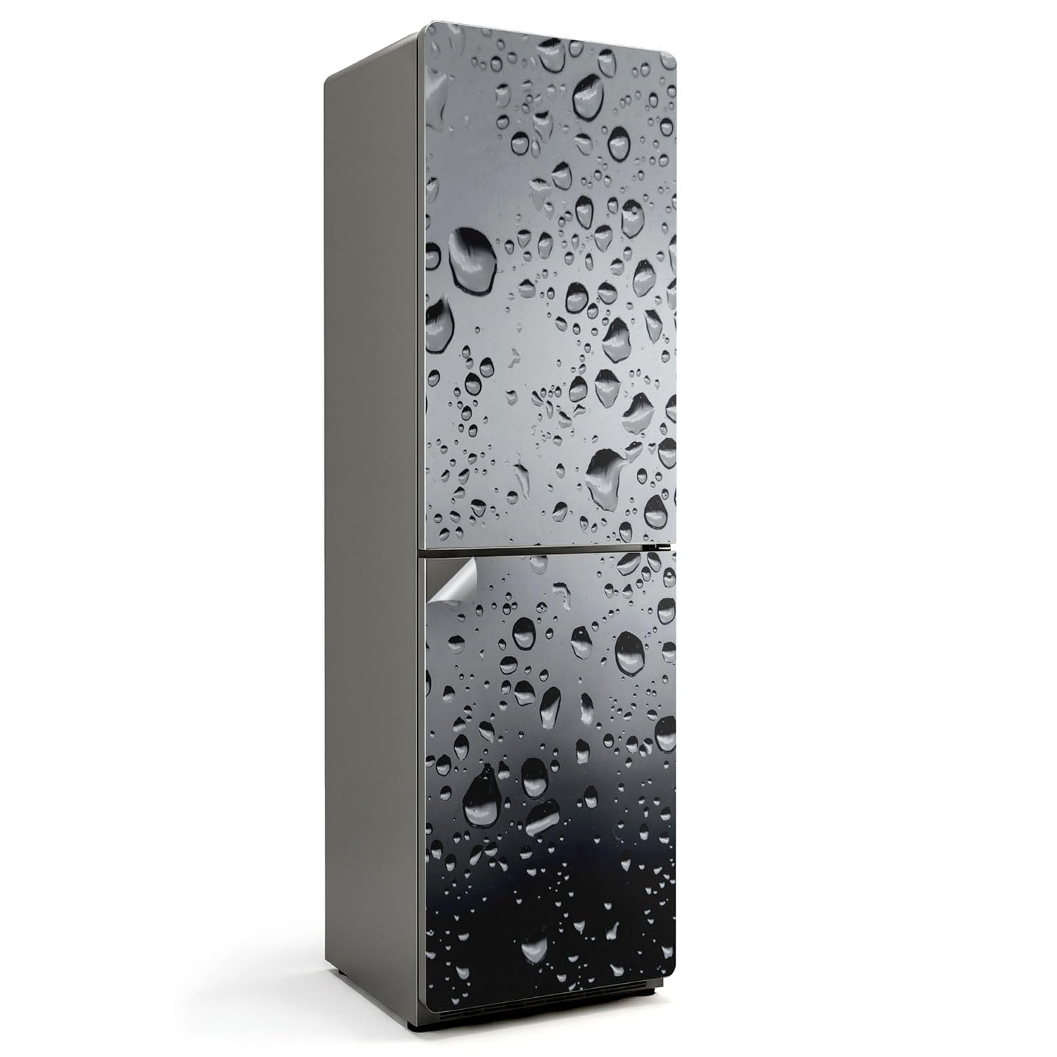 Autocollant de réfrigérateur anti-rayures 60x205 motif gouttes d'eau