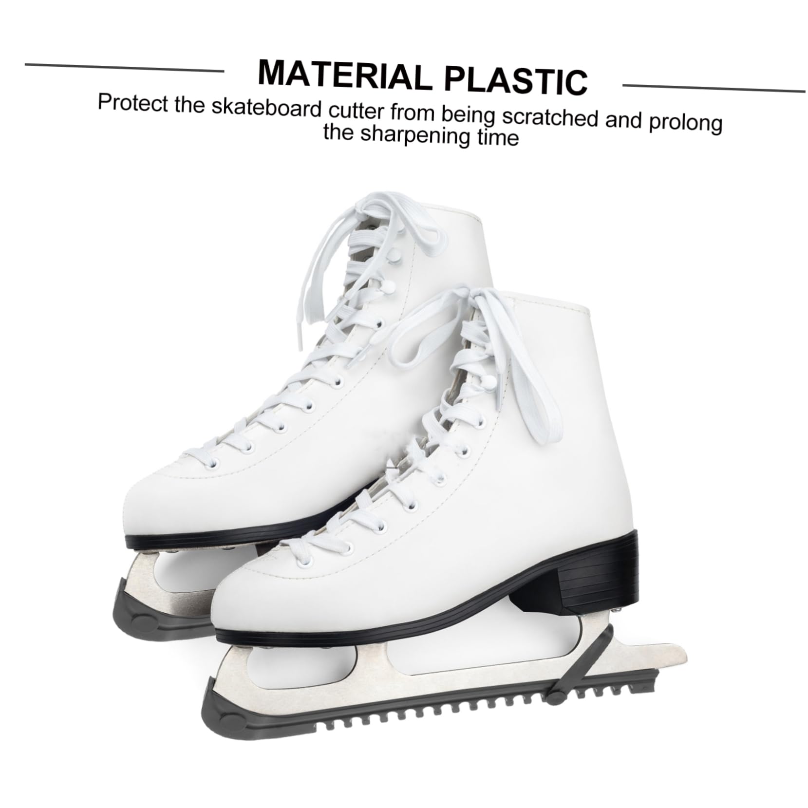 GOOHOCHY 2 Pairs Ice Skate Blade Covers Durable Protective Covers for Skating Blades for Hockey and Figure Skates Convenient and Easy to Use