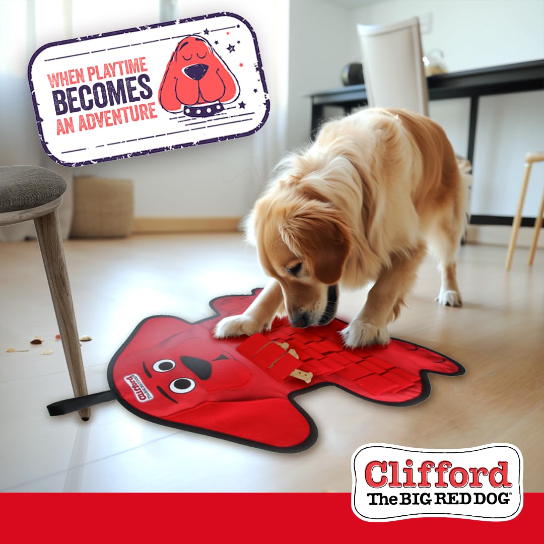 Clifford® Schnüffel-Leckerli-Matte, 59,7 cm, Puzzle-Spielzeug für Hunde, geistige Stimulation, langlebig, langsames Füttern, Quietscher, weich und sensorisch