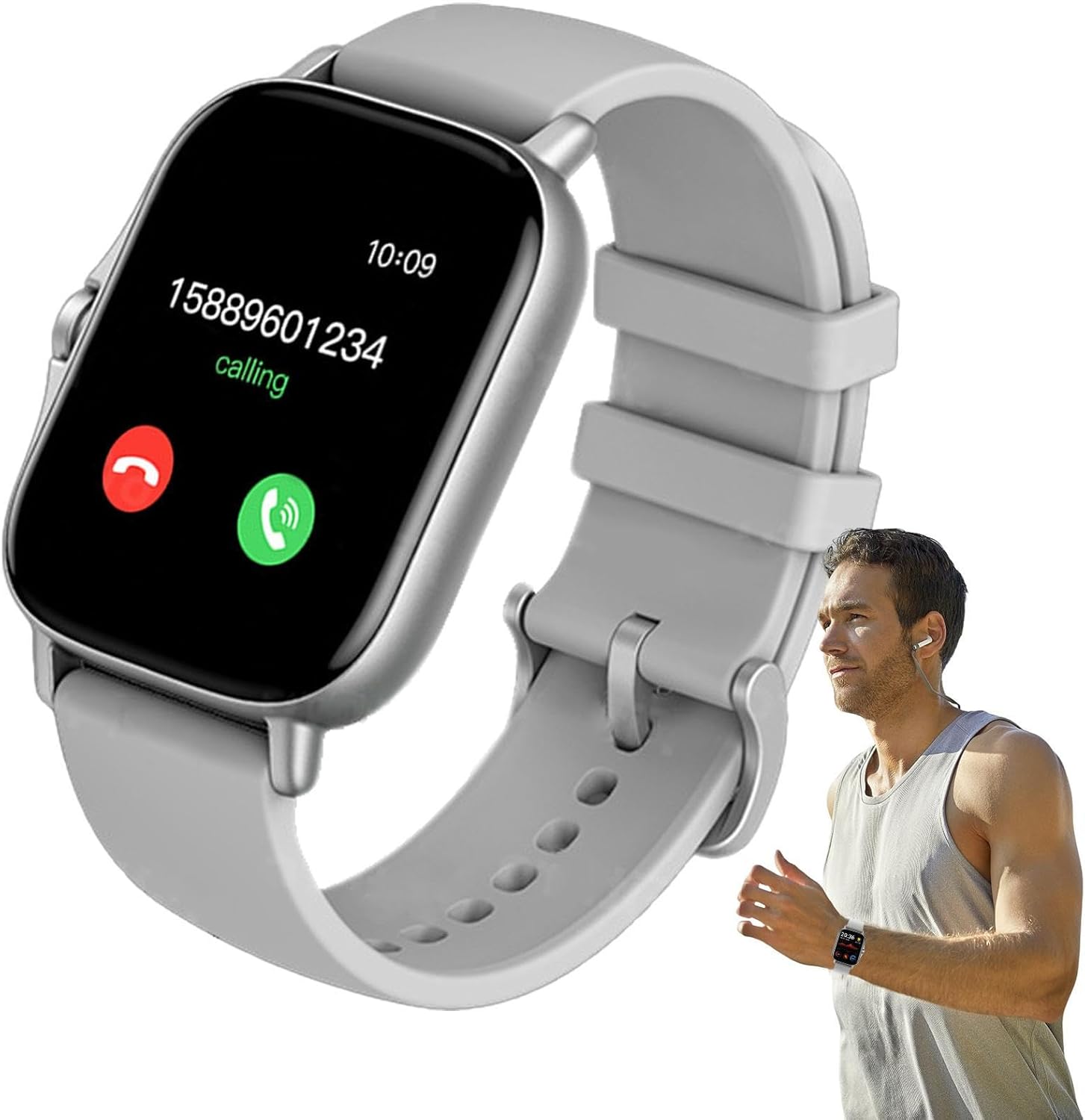 Youngwier Orologio cardiofrequenzimetro - Orologio per il monitoraggio ossigeno nel sangue a pressione sanguigna | Orologio fitness smartwatch compatibile con touch screen da 1,75 pollici per donna Youngwier Orologio cardiofrequenzimetro - Orologio per il monitoraggio ossigeno nel sangue a pressione sanguigna | Orologio fitness smartwatch compatibile con touch screen da 1,75 pollici per donna