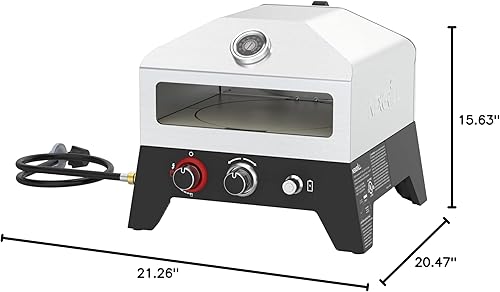 Miniatura 8 de Nexgrill Horno de pizza de gas para exteriores de 30 cm, estufa portátil de propano, parrilla para pizza, sistema de rotación fácil, cocina al aire