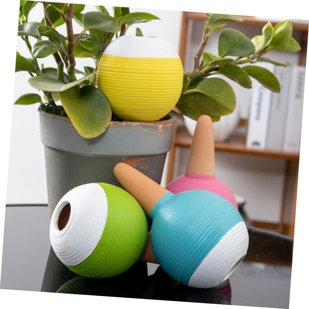 LIOOBO 4piezas Kit De Riego por Goteo Goteros Globos Dispensadores para Plantas De Interior y Exterior