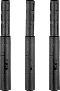 Yolev 3 Pcs Golf Shaft Extension, 0.52" Golf Club Extensions for Iron and Wood Putter, Black Putter Shaft Extension Rod Accessories (Plastic)