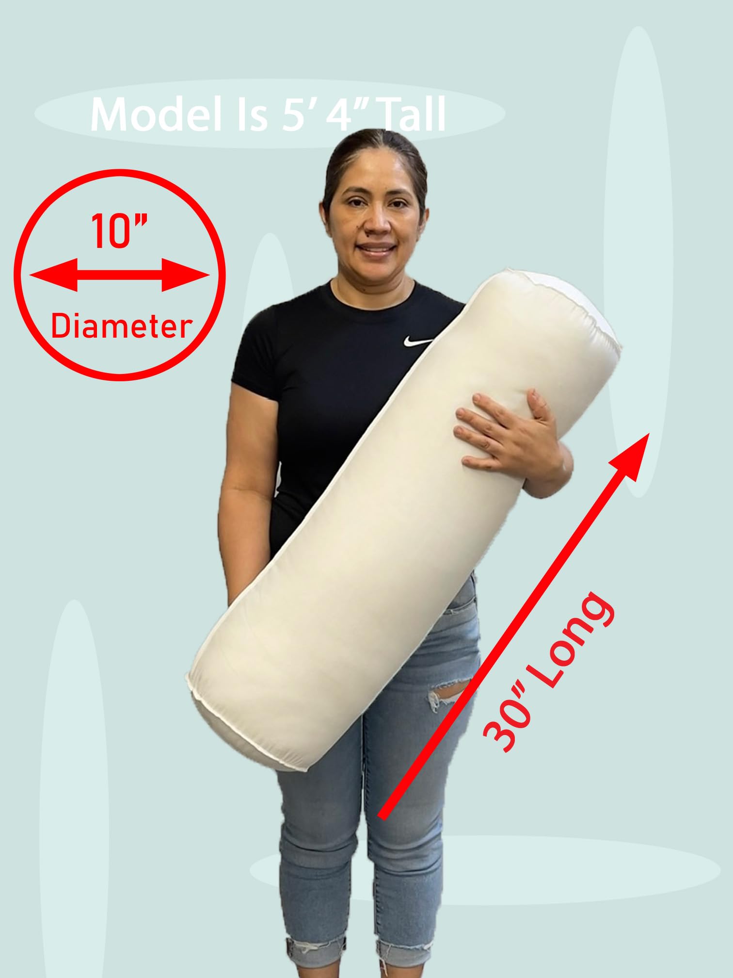 Amazon.co.jp: Pillowflex ボルスターピロー 10インチ x 30インチ