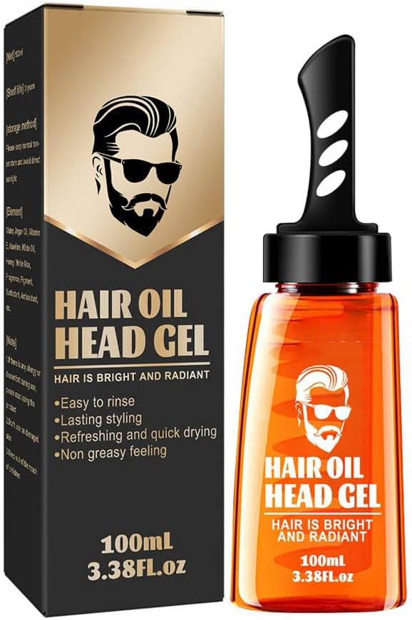 GenericStyle 1 Generic 2-in-1 Hair Styling Gel with Comb, Fluffy Men Fast Build Hair Salon Styling Wax Gel Moisturizing Long-lasting, 3.38 Fl Oz