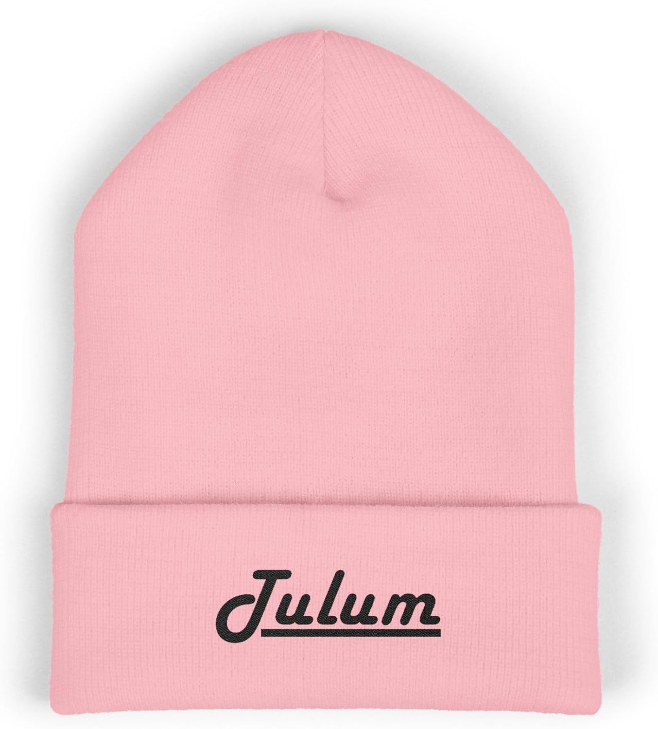 Tulum Classic Cuffed Beanie Hat with Embroidery Message
