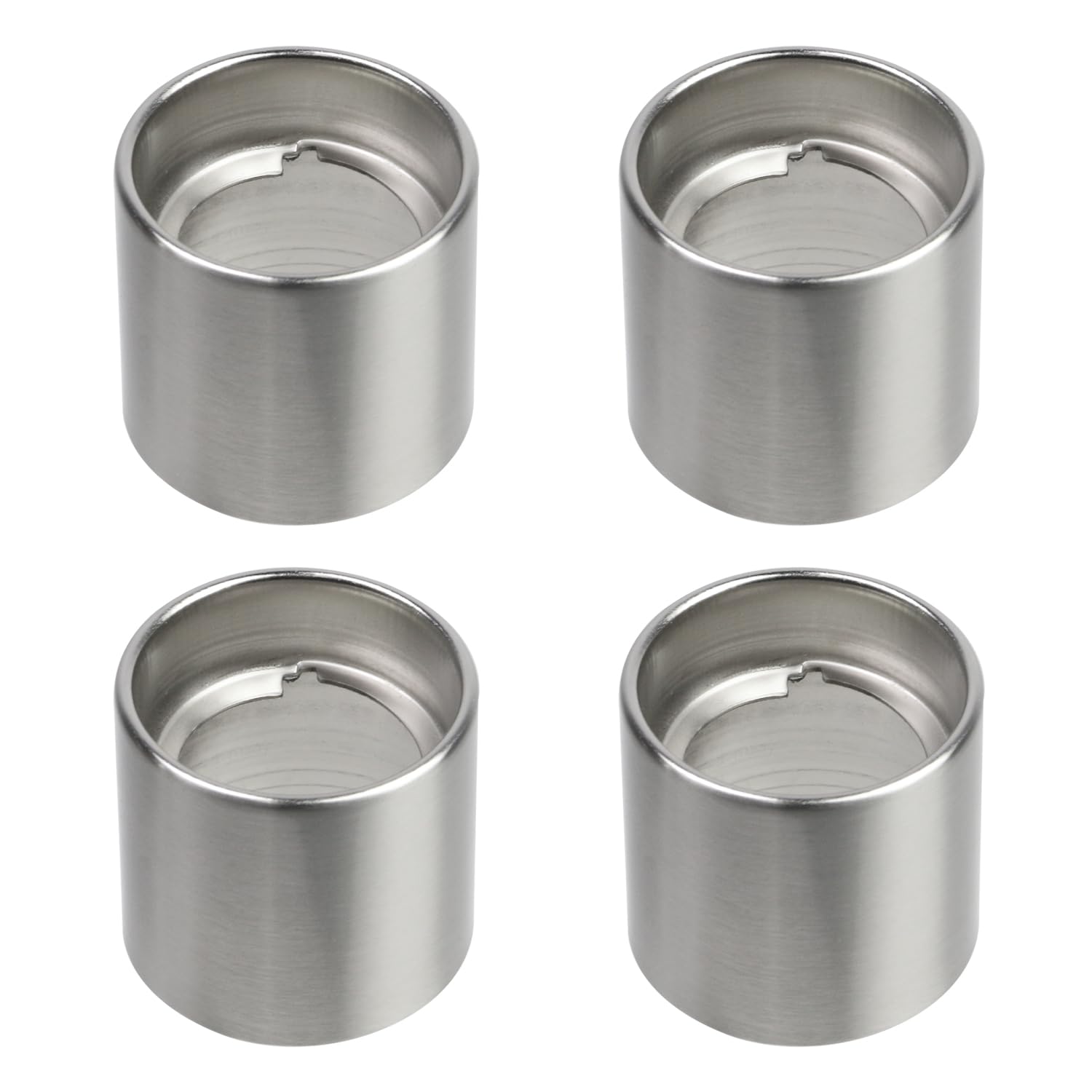 Crapyt 4 Pcs Metal Buckle Lamp Holder Lamp Socket Shade Ring, Iron Lighting Accessories, Light Tray, Lamp Shade, for E26 Porcelain Ceramic Socket Wall lamp, Chandelier Fixed(Silver 2.17×1.97"/55×50mm)