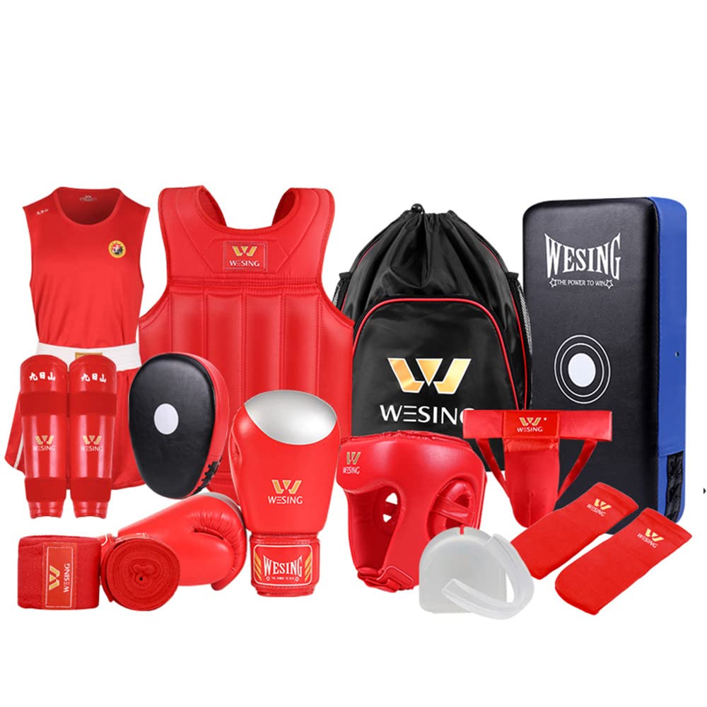 Wesing MMA Set 12pcs Boxing Kit Kickboxing Set Martial Arts Equipment for Men Women Muay Thai Sparring Training Gear