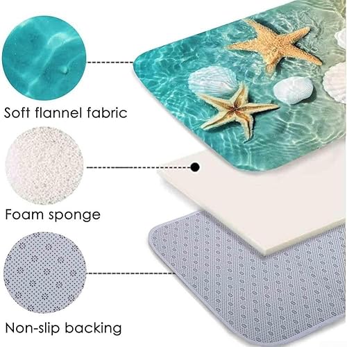Miniatura 6 de Bathroom Rug Set with Non Slip Bath Mat, Toilet Lid Cover and Contour Mat for Bathroom - Memory Foam Soft Absorbent Quick Dry Floor Mat