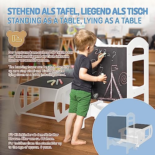 Chaise d'observation Montessori Joyz anti-basculement transformable en bureau