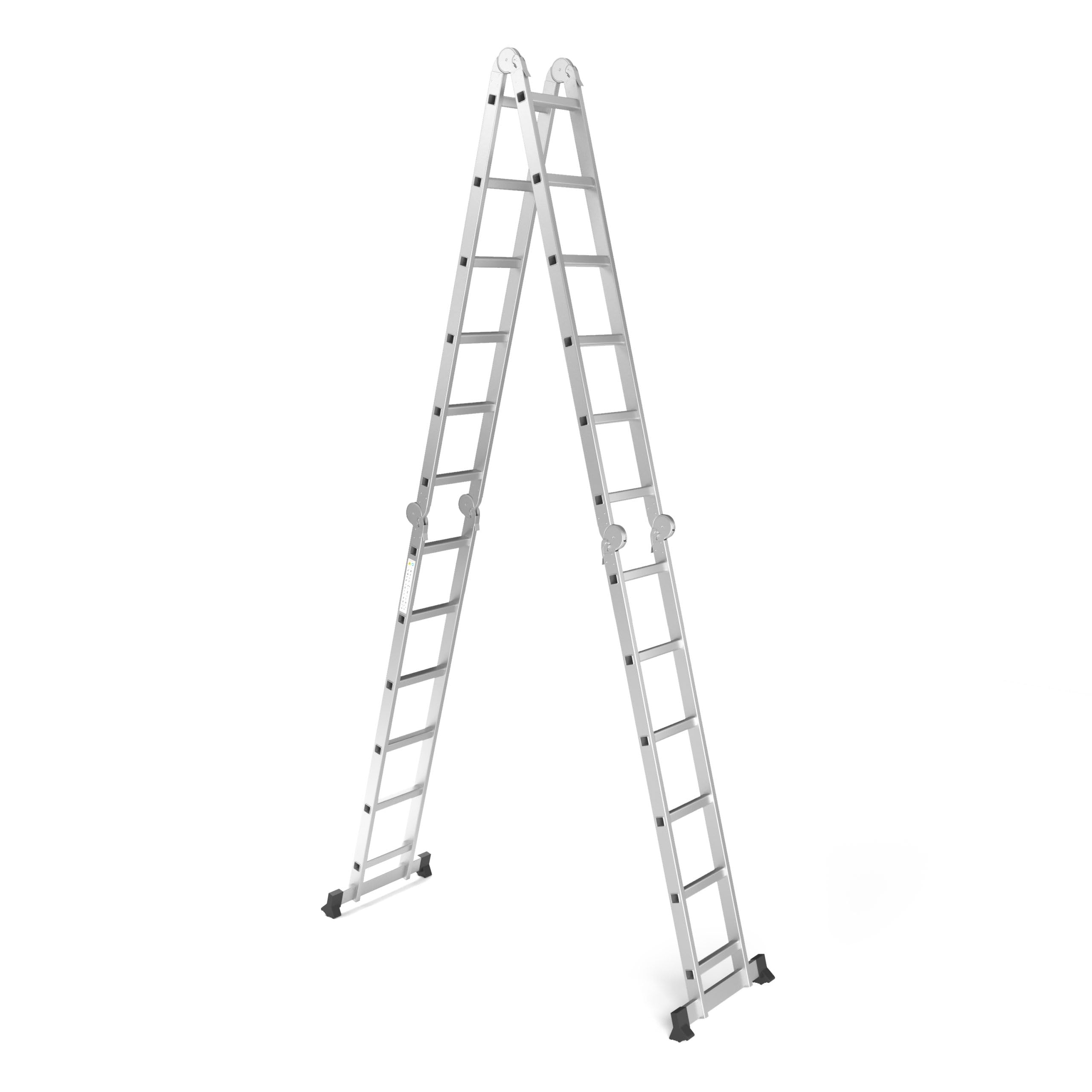 RMBO Échelle pliante 4 x 6, échelle multifonction, 6,90 m de long, 13 supports différents, échelle polyvalente, charge maximale 150 kg, certifiée EN 131.6