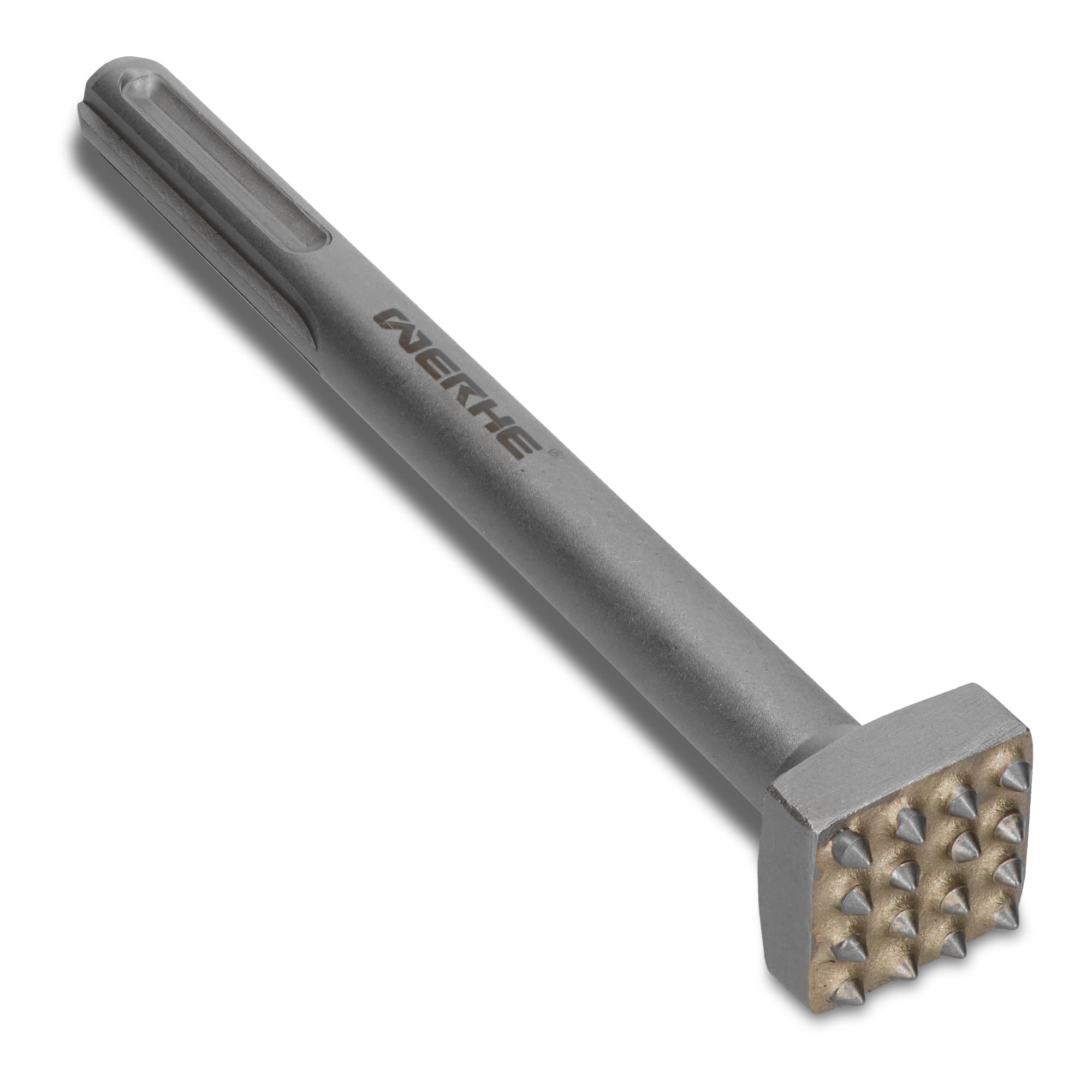 WERHE® SDS MAX Bush Hammer Chisel 16 Teeth 220mm Long, Square 36mm, Hammer Chisel for Electric Rotary Hammer, Bush Hammers