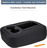 Vista 6 de ISSYAUTO Funda para reposabrazos compatible con Silverado Suburban Yukon Sierra Tahoe 2007-2014, funda de cuero para consola central