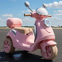 Mini Moto Elétrica Infantil Lambreta 6V Luz e Som