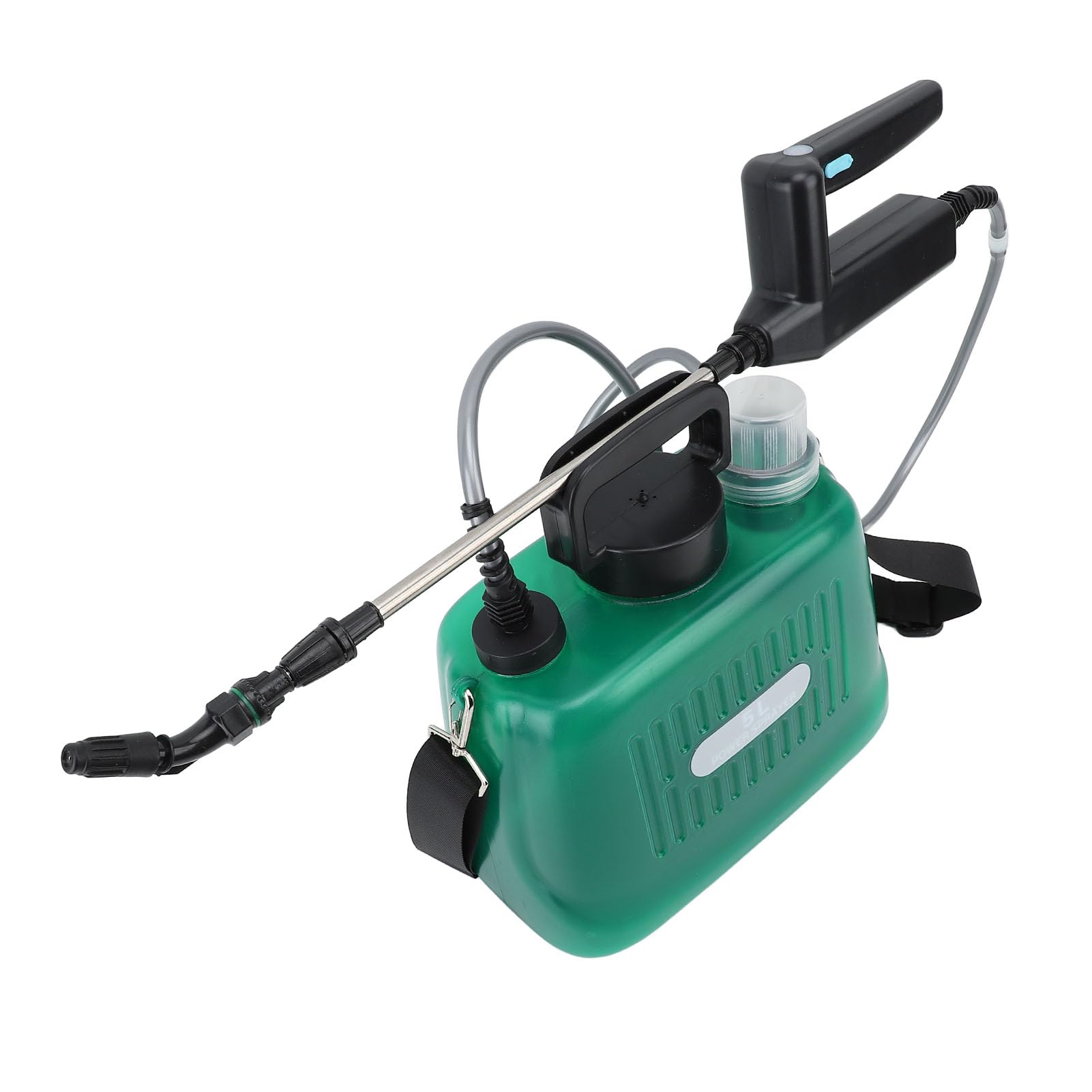 HEEPDD Pulverizador de Jardín Portátil para Control de Malezas, Lavado de Autos, Limpieza de Patios, Operación Automática, 4 Boquillas para Propietarios de Viviendas, Jardineros, Pulverizador (Green)