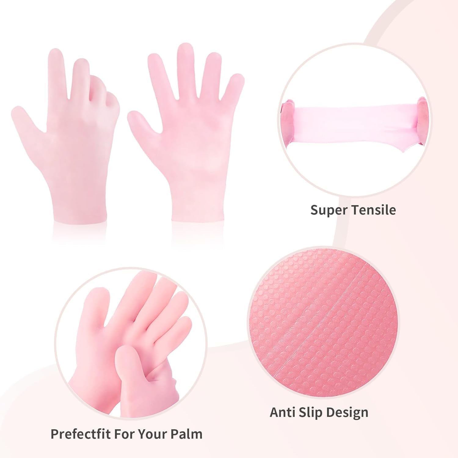silicone gloves for hands moisturising silicone hand gloves for moisturizer Skin Whitening Care Beauty Spa Treatment Hydrating Cool Soft Winter Care For Girls And Womens hand care kit for women 3
