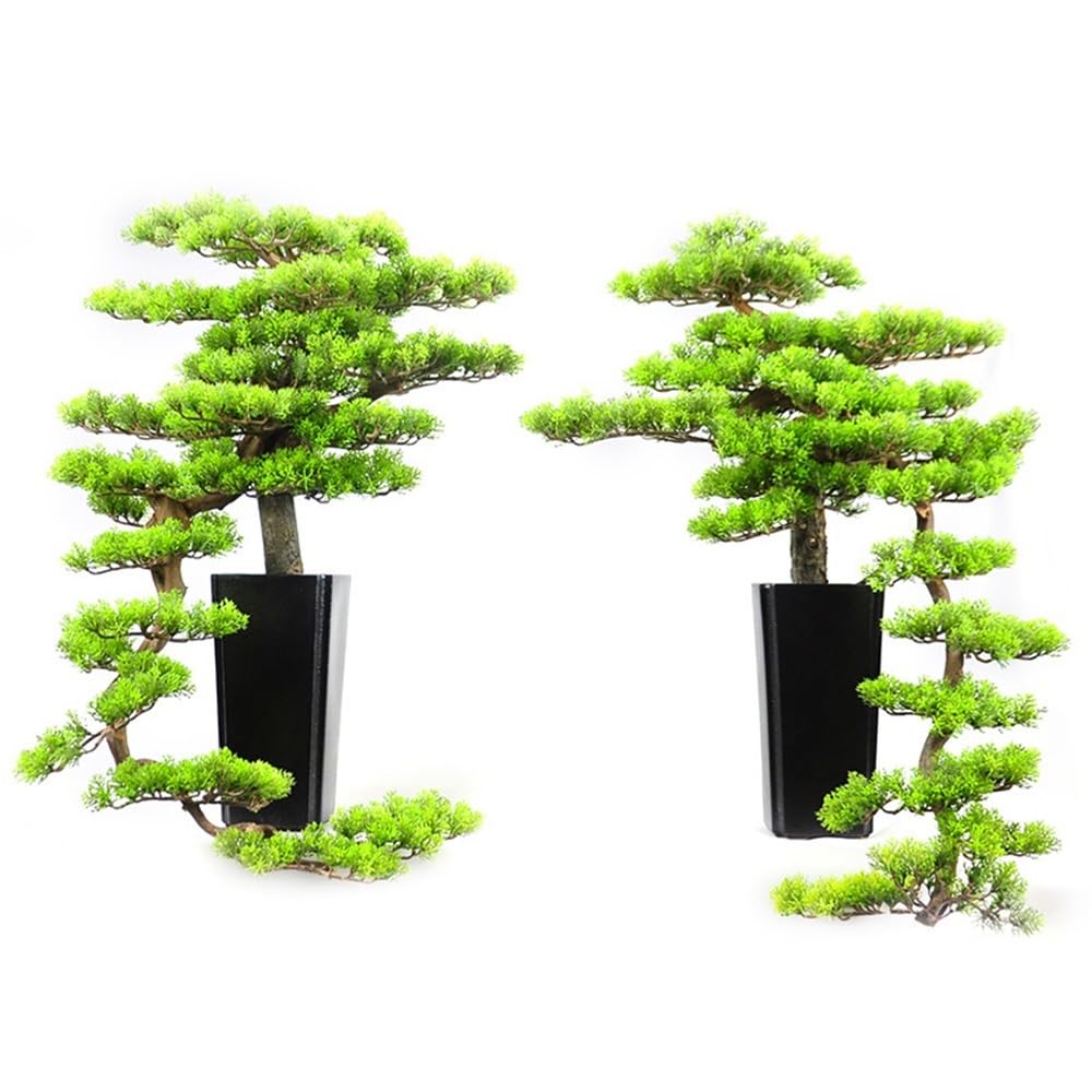 TEESONG Bonsai Tree Pot for Fake Tree Bonsai Plant Simulation Hotel Sample Room Creative Welcome Pine Home Living Entrance Ornaments Greenery Decor