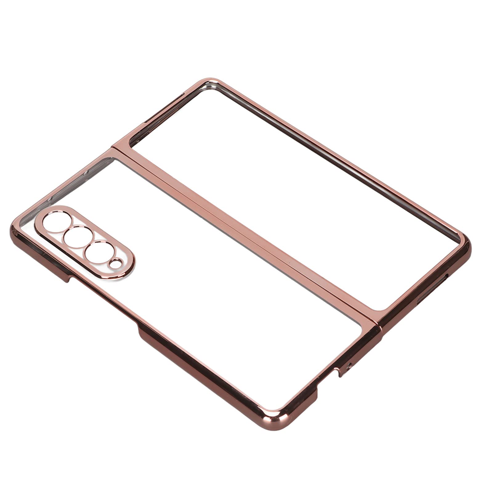 Cocoarm Custodia Pieghevole Elettroplaccata per Z Fold 3, PC (Rose Gold)