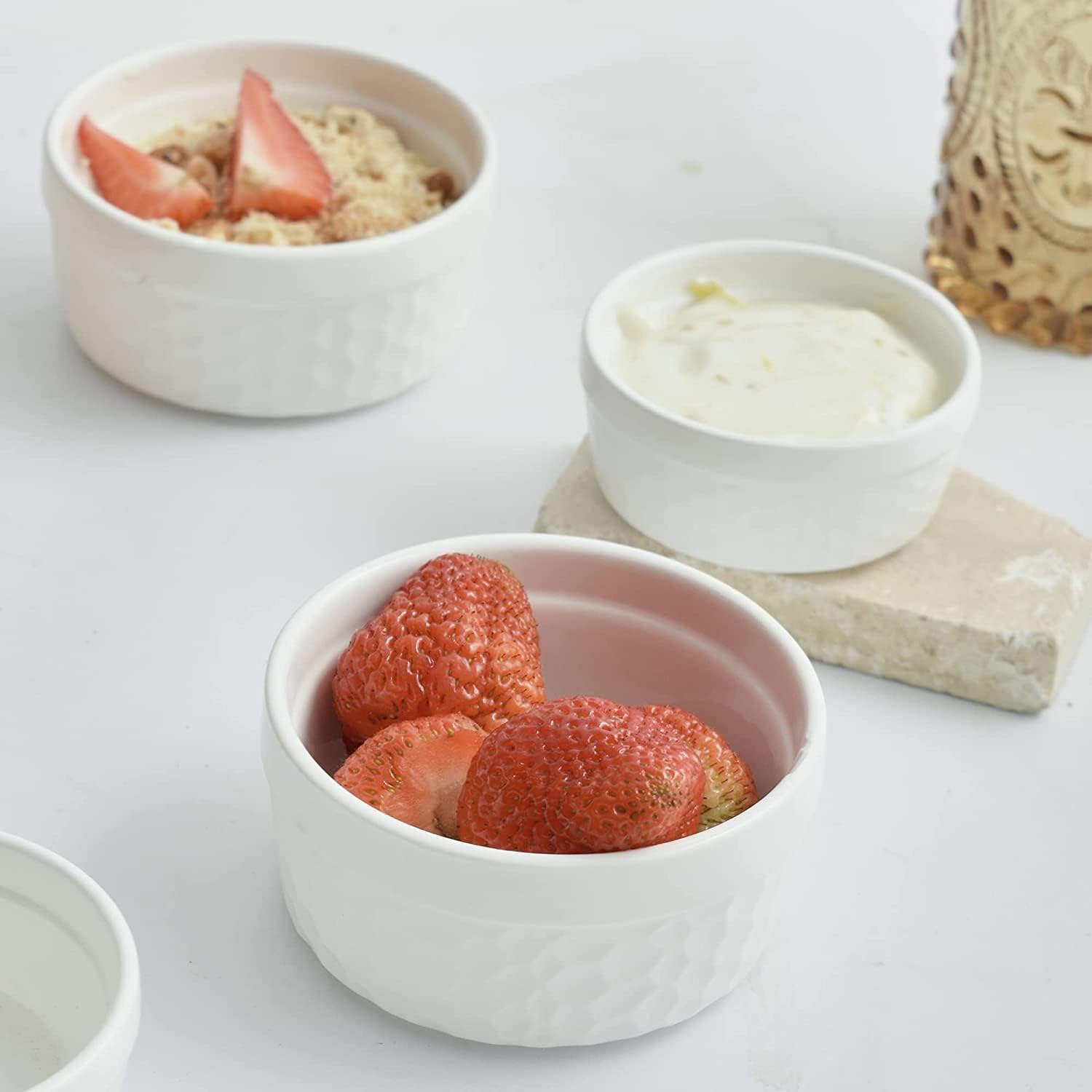 Petit Ramequin Lot De 4 Ramequins à Soufflé Allant Au Four, 170 Ml, Pour Crème Brûlée Creme Brulee - 2