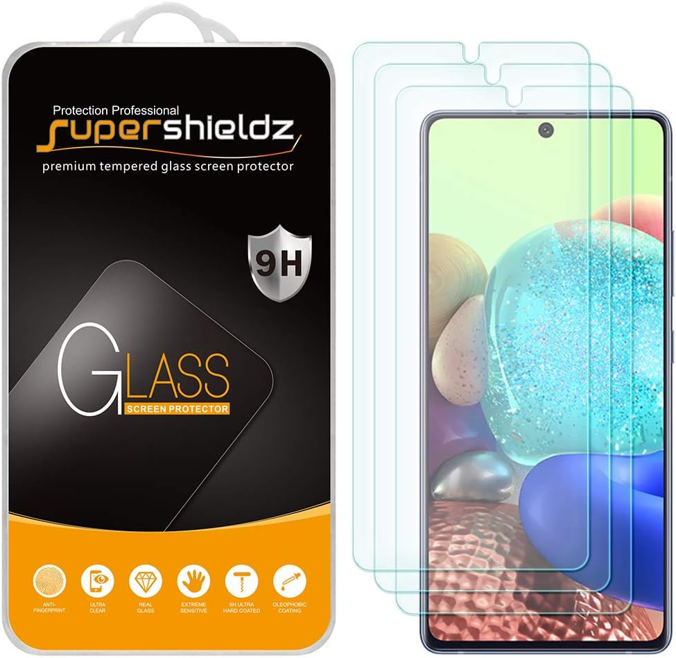 Supershieldz (3 Pack) Designed for Samsung Galaxy A71 5G and Galaxy A71 5G UW Tempered Glass Screen Protector, Anti Scratch, Bubble Free