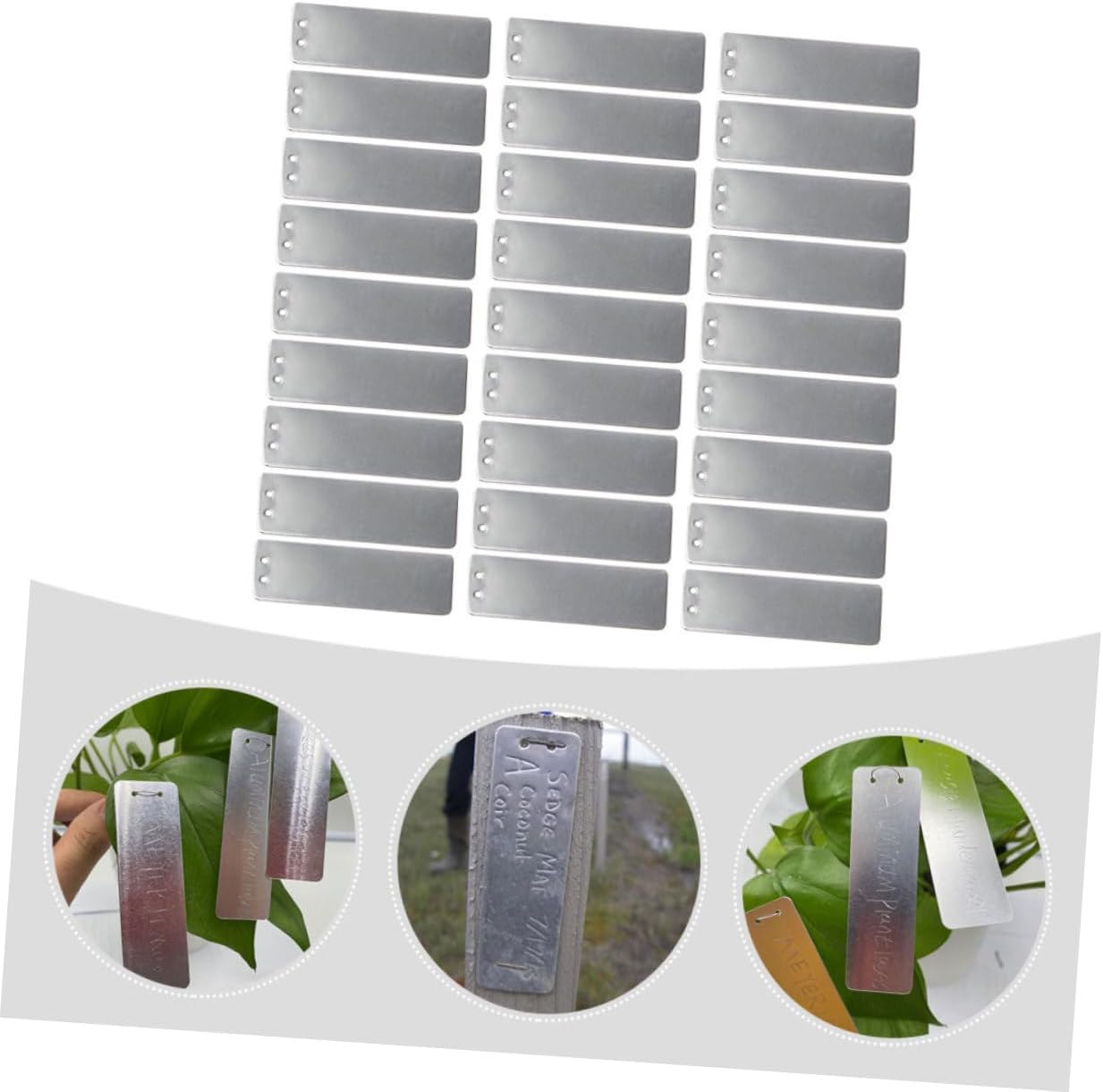 TOYANDONA 100pcs Metal Plant Labels Garden Markers Sturdy Aluminum Plant Name Tags for Outdoor and Indoor Gardening Category Identification