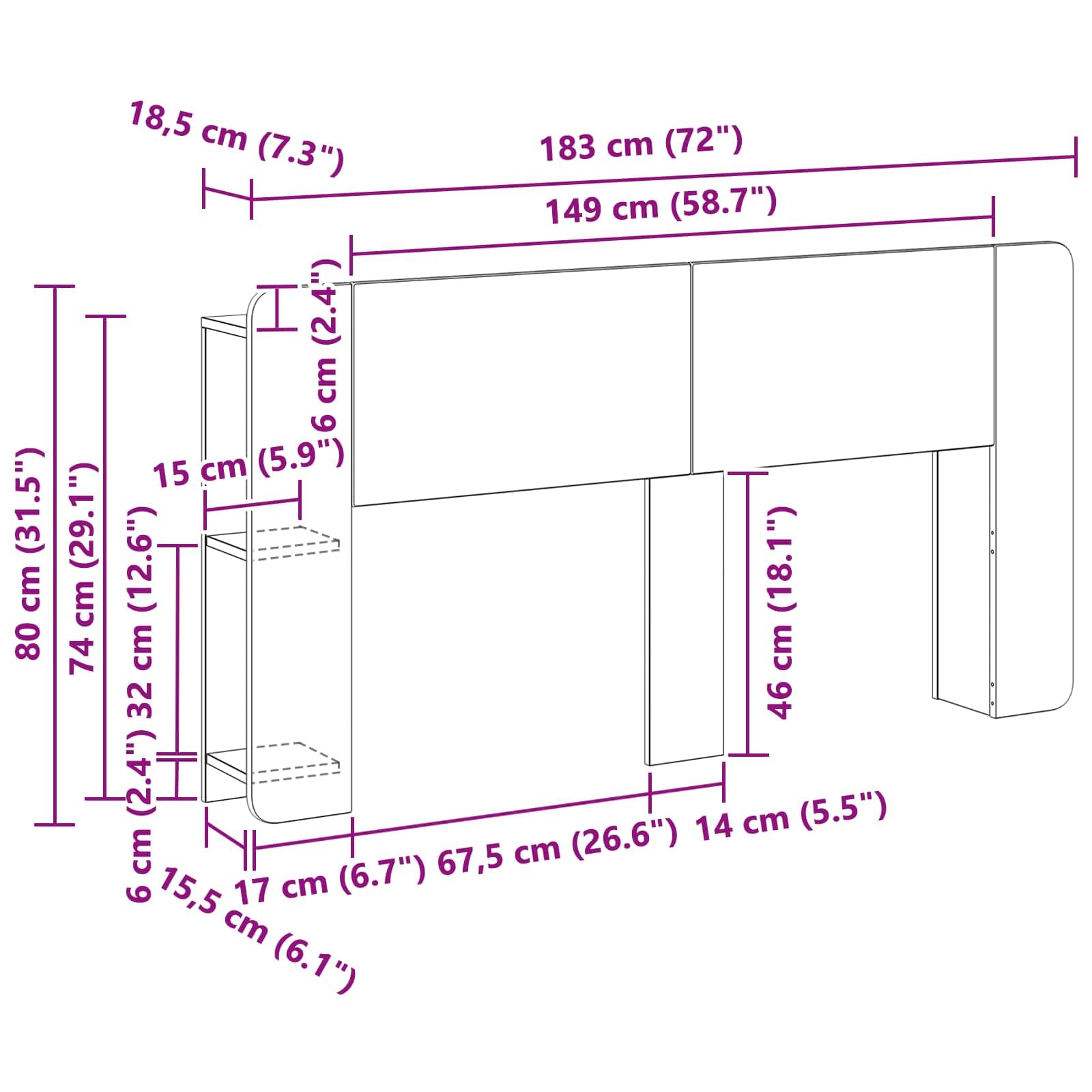 Armario cabecero con almacenamiento de madera recuperada para dormitorio, panel de pared versátil, diseño estable, grandes dimensiones, fácil montaje, adecuado para cama doble, dormitorio