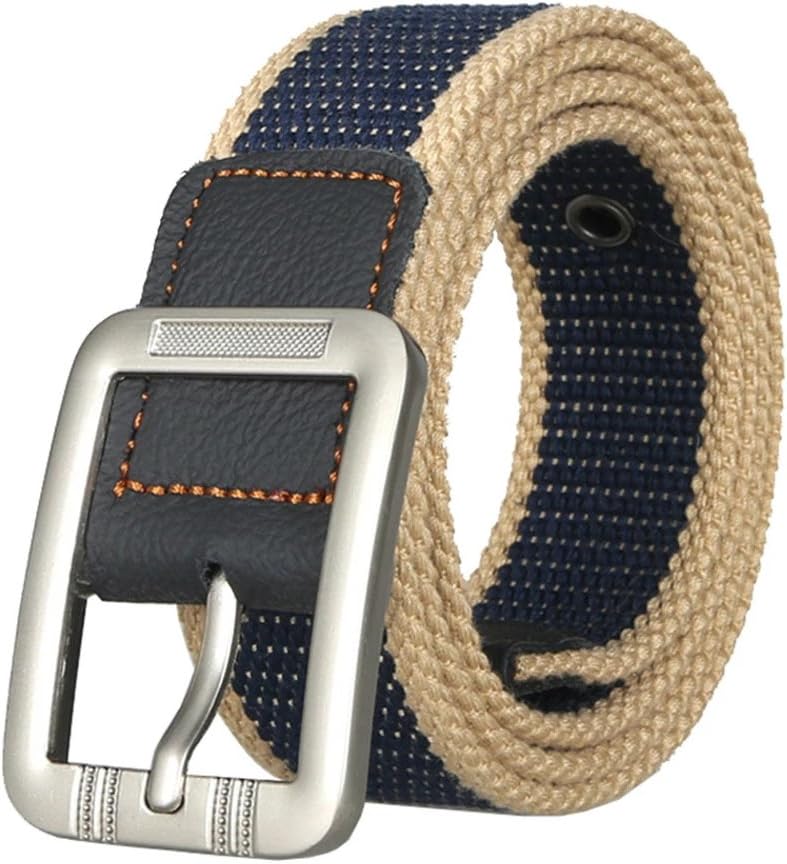 Canvas Belt,Military Style,Woven Webbing Cotton Jeans Belt for Men and Women