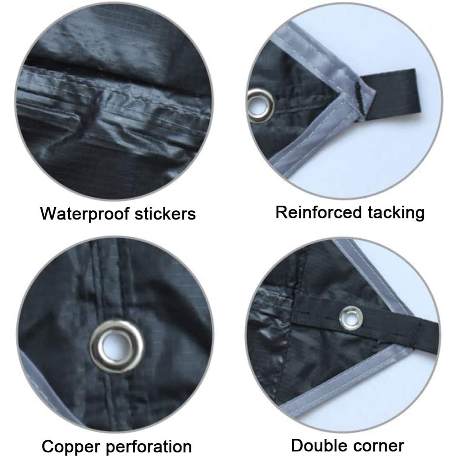 Sechseckig Zeltplanen Camping wasserdichte Tarp Mit Hängematte Sonnensegel Regenfliege Plane, Multifunktionales Anti-UV Leicht Und Kompakt Leicht Tragbar Für Reisen (Green)