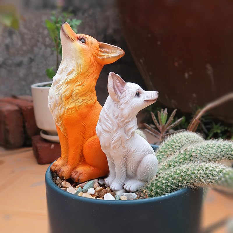 Amazon.com: BYVUTE Resin Fox Garden Statue Decoration, Cute Nine