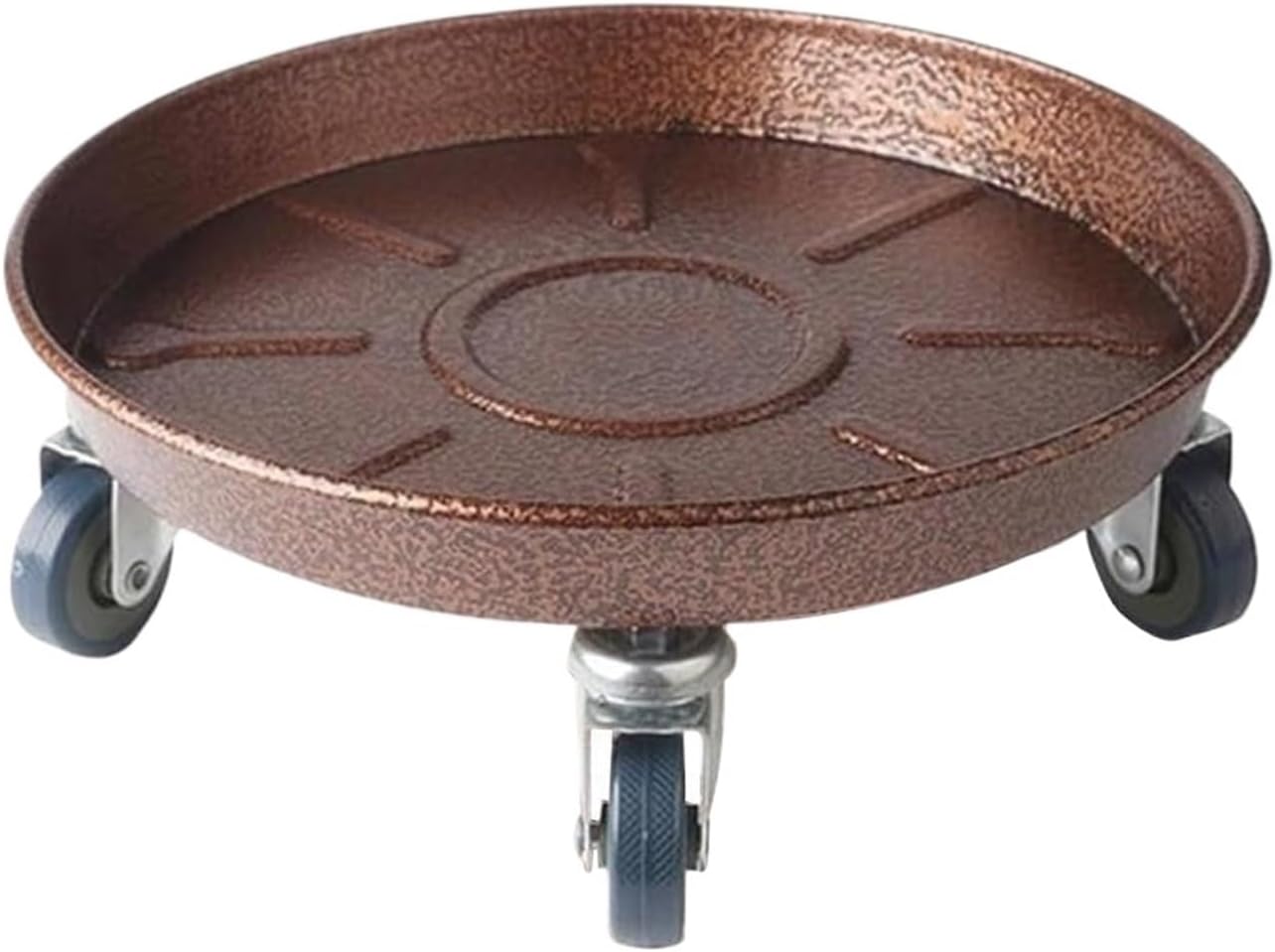 26-30cm Plant Caddy Wheels 360-degree Rolling Dolly Stand Round Wheeled Planter Roller Base for Potted Tree Flower(Red Bronze 50cm)