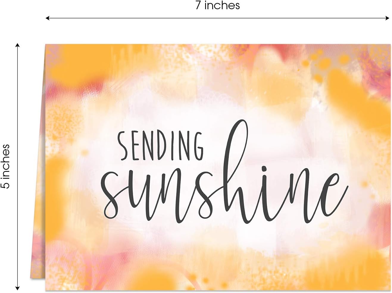 Canopy Street Simple Sentiments Greeting Cards / 25 Encouragement Card Pack With White Envelopes / 5 Thoughtful Designs / 5" x 7" Sympathy Thinking Of You Cards