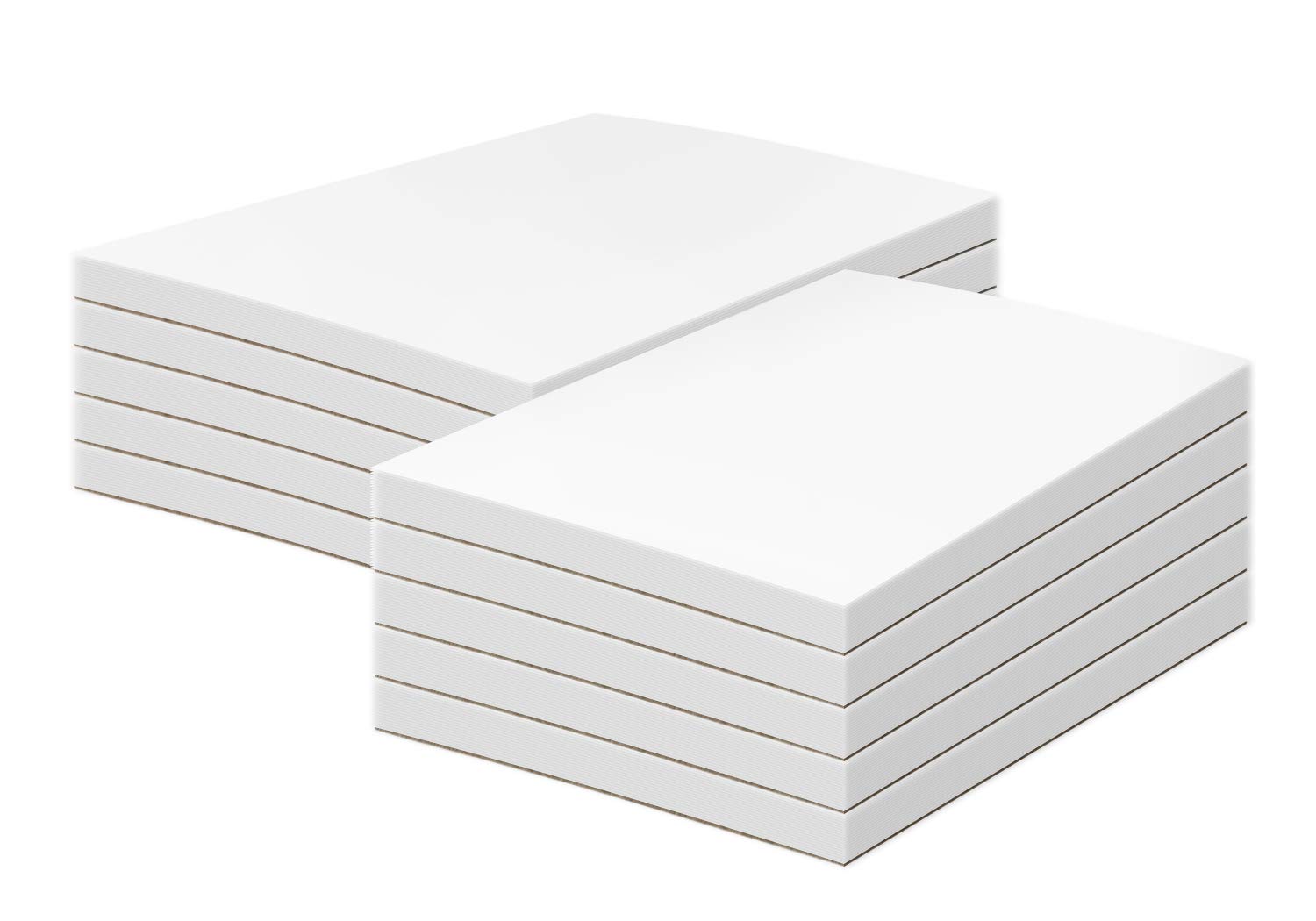 8.5 x 14" Blank White Memo Pads with Chipboard on the Back – Great for Writing Notes, To-Do Lists, Reminders and Shopping Lists | Gummed Top, Easy