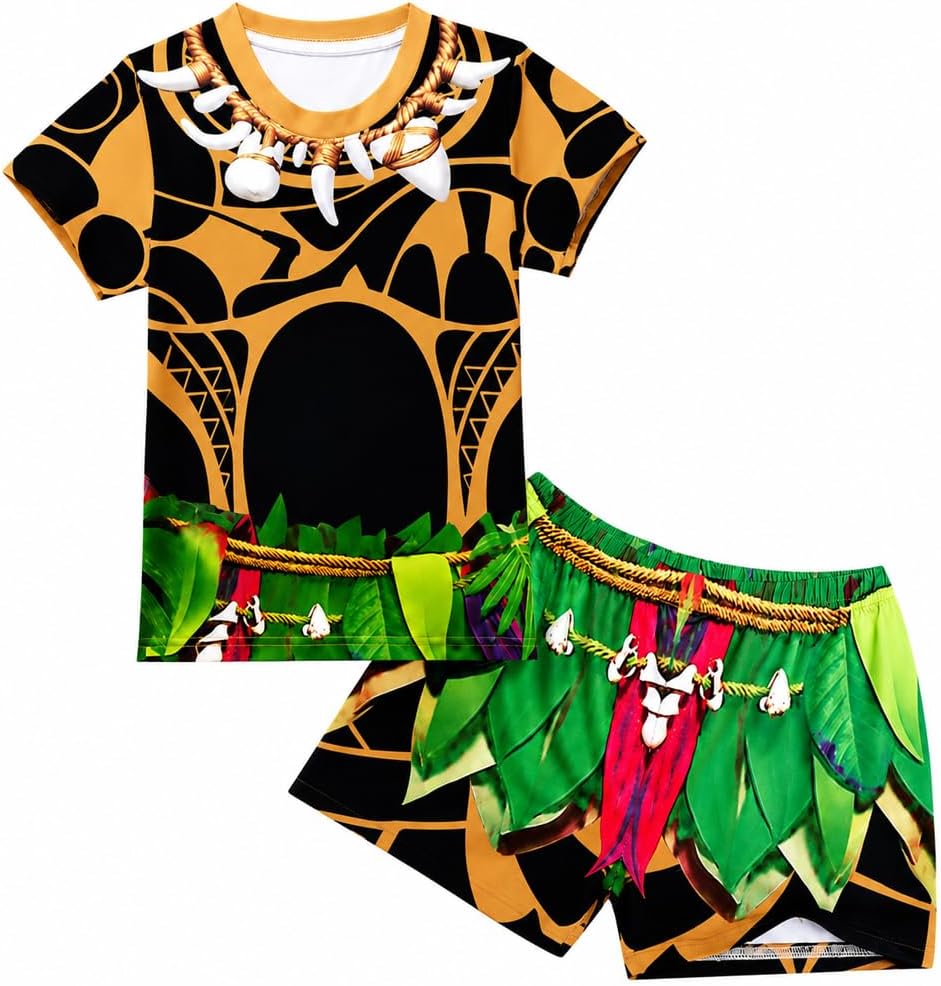 Dressy Daisy Boys Kids Maui Bathing Suit Swimwear Swimsuit Summer Pool Party Costume Outfits Set Size 8 077