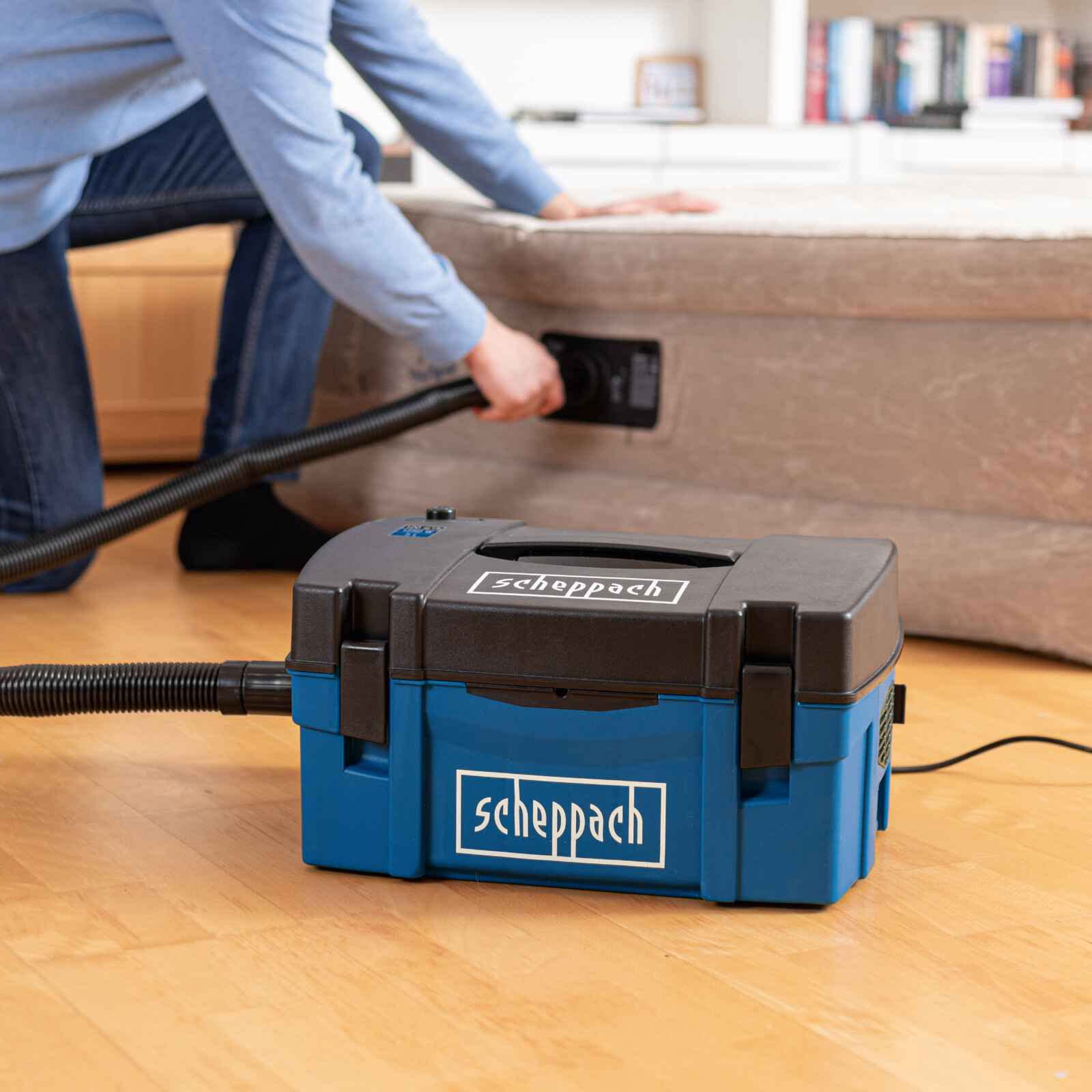 Scheppach Absauganlage HD2P 3in1 Absaugung 1250W | Staubsauger mit Ausblasfunktion | Luftleistung 120m³/h | Füllmenge 5L | Unterdruck 2000Pa | SchlauchØ/-länge 40/2000mm | inkl. 3 Düsenaufsätze