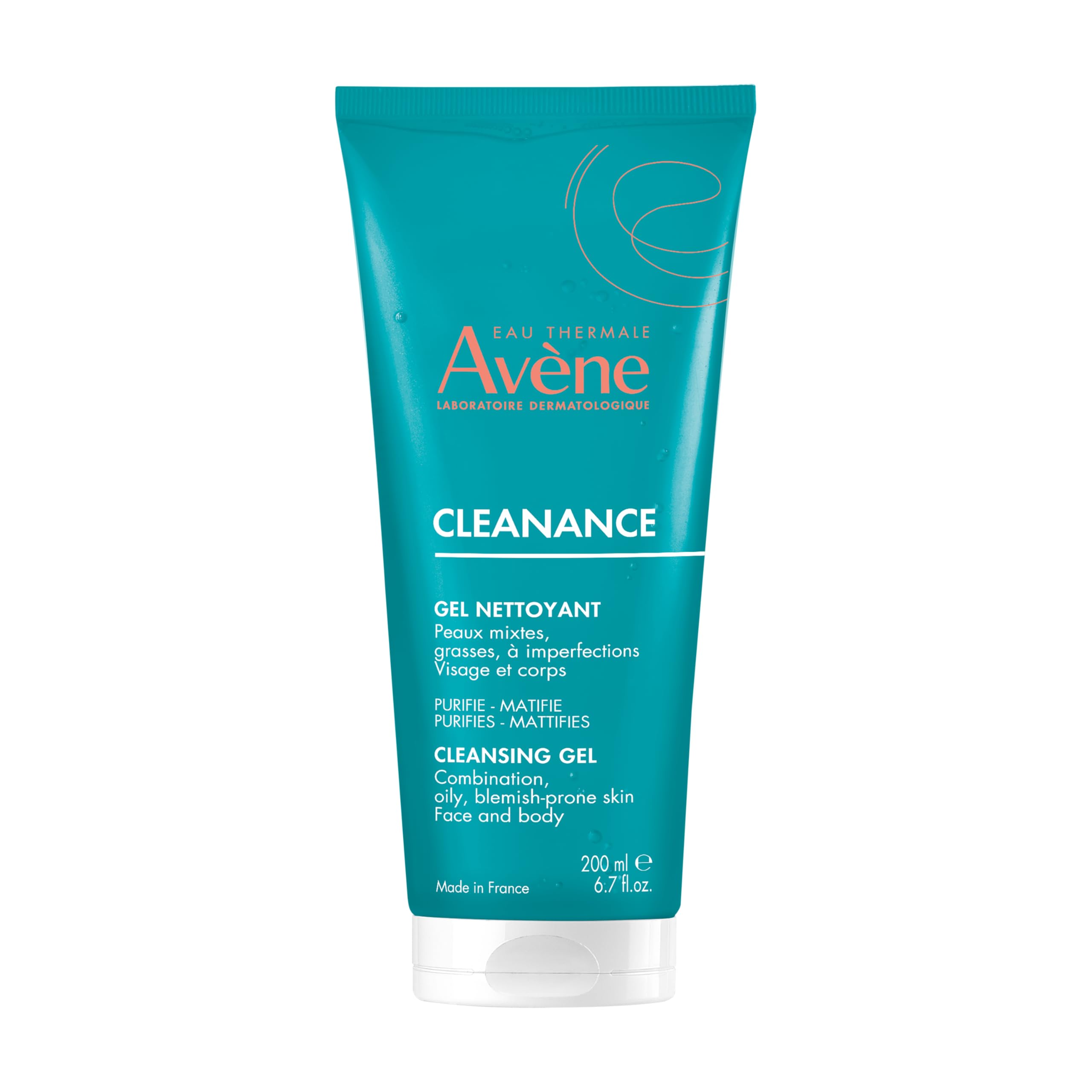 Avène Cleanance Cleansing Gel 200ml, Acne Cleanser for Blemish-Prone Skin, Oily Skin Face Wash, Daily Cleanser